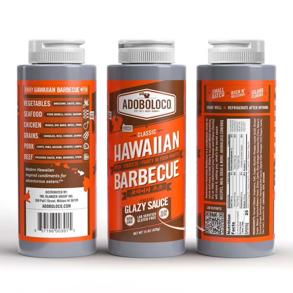 Adoboloco Hawaiian Barbecue Classic Info Panels Front