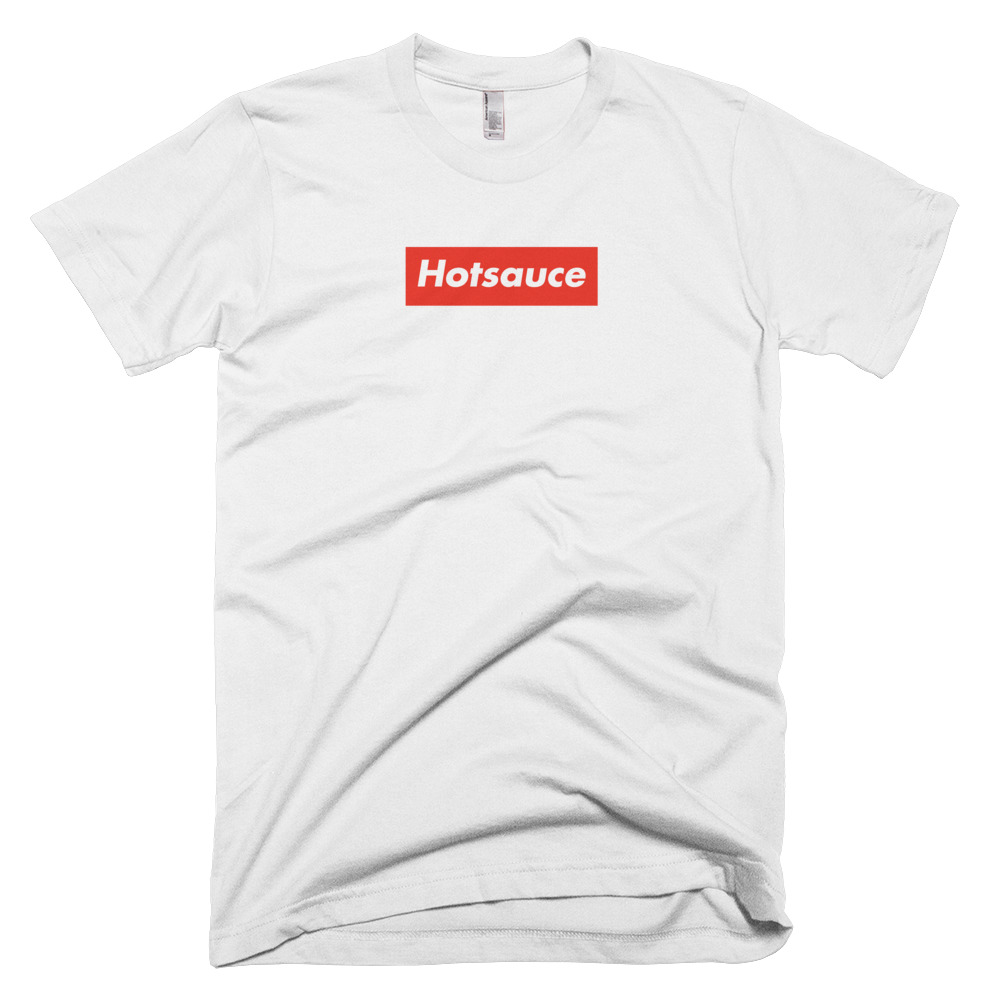 Supreme inspired hot sauce t-shirt